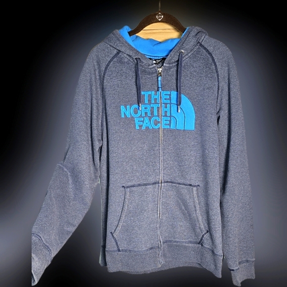 The North Face Other - North Face Gray and Blue Hoodie Zip Up, Front Pockets, Mens LG